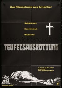 9w522 COUNT YORGA VAMPIRE foil teaser German 1972 AIP horror, completely different creepy artwork!
