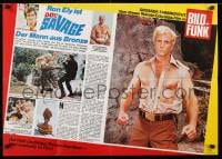 9w541 DOC SAVAGE German 1975 Ron Ely is The Man of Bronze, written by George Pal!