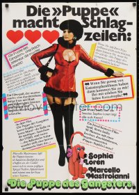 9w571 GUN MOLL German 1975 La Pupa Del Gangster, different image of sexy Sophia Loren!