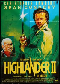 9w575 HIGHLANDER 2 German 1991 different art of immortal Christopher Lambert with sword by Kiefer!