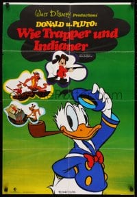9w577 HOW TO RELAX German 1957 Disney, great cartoon art with Mickey Mouse & Pluto!