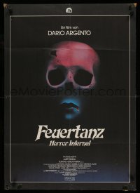 9w585 INFERNO German 1980 Dario Argento horror, really cool skull & bleeding mouth image!