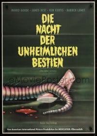 9w591 KILLER SHREWS German 1962 classic horror art of all that was left after the monster attack!