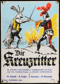 9w592 KNIGHTS OF THE TEUTONIC ORDER German 1960 Krzyzacy, Aleksander Ford, cool different art!