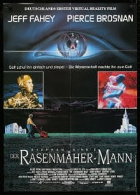 9w596 LAWNMOWER MAN German 1992 Stephen King sci-fi, Jeff Fahey, Pierce Brosnan!