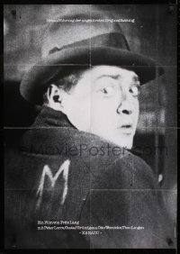 9w606 M German R1978 Fritz Lang, classic image of terrified Peter Lorre looking in mirror!