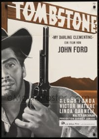 9w618 MY DARLING CLEMENTINE German R1960s John Ford, Henry Fonda, Victor Mature, different!
