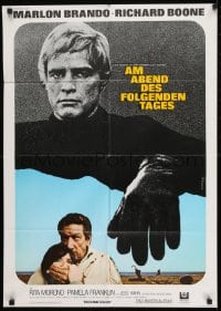 9w631 NIGHT OF THE FOLLOWING DAY German 1969 Marlon Brando, Richard Boone, it assaults your senses