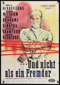 9w634 NOT AS A STRANGER German 1955 doctor Robert Mitchum, Olivia De Havilland, Frank Sinatra!