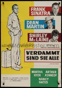 9w674 SOME CAME RUNNING German 1959 full-length art of Frank Sinatra w/Dean Martin, MacLaine!