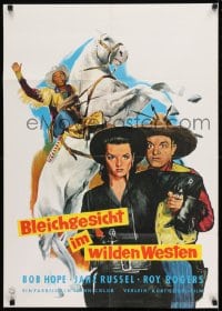 9w675 SON OF PALEFACE German R1966 Roy Rogers & Trigger, Bob Hope & sexy Jane Russell!