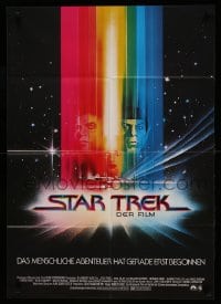 9w679 STAR TREK German 1979 cool art of Shatner, Nimoy, Khambatta and Enterprise by Bob Peak!