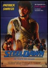 9w684 STEEL DAWN German 1987 different Patrick Swayze as sci-fi desert warrior!