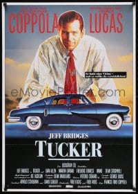 9w699 TUCKER: THE MAN & HIS DREAM German 1989 Francis Ford Coppola, different art of Jeff Bridges!