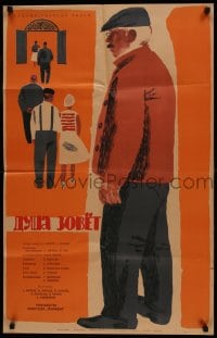 9w216 SOUL IS CALLING Russian 22x35 1962 cool Voronov artwork of people in line!