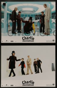 9w311 CHARLIE & THE CHOCOLATE FACTORY 8 French LCs 2005 Johnny Depp as Willy Wonka, Tim Burton!