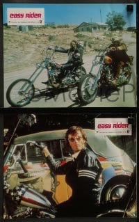 9w401 EASY RIDER 6 style B French LCs R1970s Peter Fonda, motorcycle biker classic, Dennis Hopper!