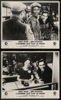 9w402 EDGE OF THE CITY 6 style A French LCs R1960s Martin Ritt, John Cassavetes & Sidney Poitier!