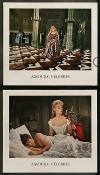 9w281 FAMOUS LOVE AFFAIRS 10 style A French LCs 1961 Brigitte Bardot, Alain Delon, Belmondo!