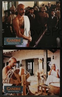 9w327 GANDHI 8 French LCs 1982 Ben Kingsley as The Mahatma, directed by Richard Attenborough!