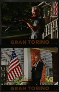 9w332 GRAN TORINO 8 French LCs 2009 great images of cranky old man Clint Eastwood!