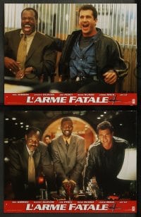 9w349 LETHAL WEAPON 4 8 French LCs 1998 Mel Gibson, Danny Glover, Joe Pesci, sexy Rene Russo!