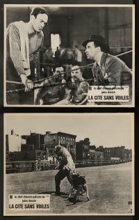9w357 NAKED CITY 8 style B French LCs R1970s Jules Dassin & Mark Hellinger's New York film noir classic!