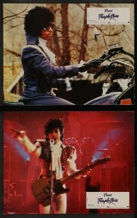 9w359 PURPLE RAIN 8 French LCs 1984 great images of pop star Prince & Apollonia Kotero!