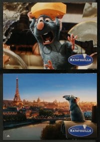 9w423 RATATOUILLE 6 French LCs 2007 Patton Oswalt, great image of mouse w/knives!