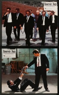 9w362 RESERVOIR DOGS 8 French LCs 1992 Quentin Tarantino, Harvey Keitel, Steve Buscemi, Chris Penn!