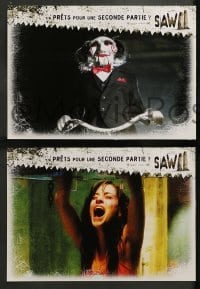 9w364 SAW II 8 French LCs 2005 Darren Lynn Bousman, Tobin Bell, yes, there will be blood!