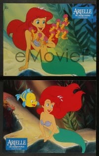 9w033 LITTLE MERMAID 12 German LCs 1992 images of Ariel & cast, Disney underwater cartoon!