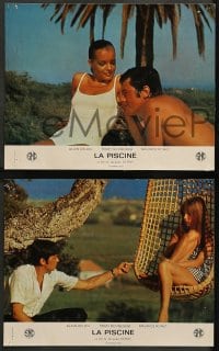 9w030 SWIMMING POOL 16 German LCs 1970 La Piscine, Alain Delon, sexy Romy Schneider!