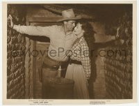 9x003 ALONG CAME JONES 10.75x14 still 1945 Gary Cooper & sexy Loretta Young in a tight space!