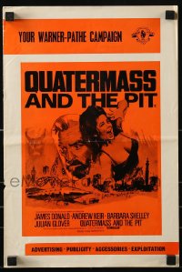 9x504 QUATERMASS & THE PIT English pressbook 1968 Andrew Keir, Hammer horror/sci-fi sequel!