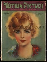 9x378 MOTION PICTURE magazine January 1925 great cover art of Blanche Sweet by M. Paddock!