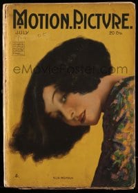 9x374 MOTION PICTURE magazine July 1918 great cover art of Alla Nazimova by Leo Sielke Jr.!