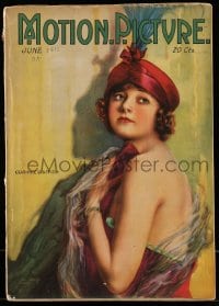 9x373 MOTION PICTURE magazine June 1918 great cover art of Corinne Griffith by Leo Sielke Jr.!