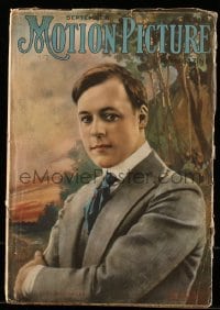 9x369 MOTION PICTURE magazine September 1917 great cover art of Harold Lockwood by Leo Sielke Jr.!
