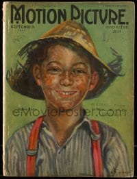 9x377 MOTION PICTURE magazine September 1922 great cover art of Wesley Barry by Ann Brockman!