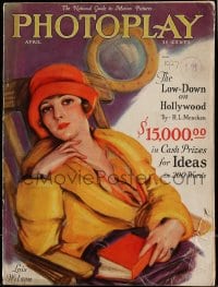 9x438 PHOTOPLAY magazine April 1927 cover art of pretty Lois Wilson by Carl Van Buskirk!