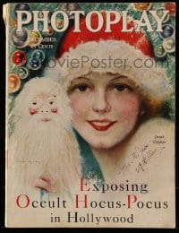 9x440 PHOTOPLAY magazine December 1928 great cover art of Janet Gaynor by Charles Sheldon!