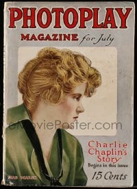 9x407 PHOTOPLAY magazine July 1915 art of Mae Marsh, Charlie Chaplin story begins in this issue!
