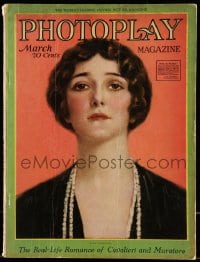 9x426 PHOTOPLAY magazine March 1919 cover art of pretty Lina Cavalieri by Haskell Coffin!