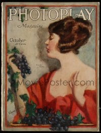 9x431 PHOTOPLAY magazine October 1919 great cover art of Dorothy Dalton by Alfred Cheney Johnston!