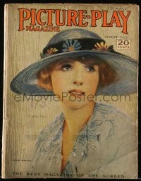9x453 PICTURE PLAY magazine August 1922 great cover art of Claire Windsor!