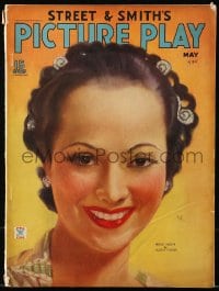 9x473 PICTURE PLAY magazine May 1935 great cover art of Merle Oberon by Albert Fisher!
