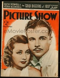 9x316 PICTURE SHOW English magazine July 24, 1937 Joan Blondell & Dick Powell on the cover!