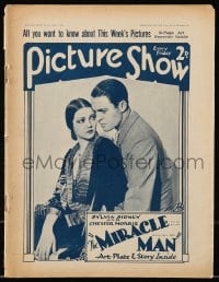 9x314 PICTURE SHOW English magazine Oct 22, 1932 cover portrait of Sylvia Sidney & Chester Morris!