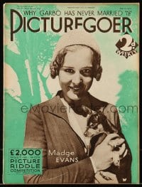 9x321 PICTUREGOER English magazine July 23, 1932 Madge Evans holding cute puppy on the cover!
